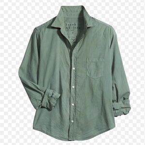 Frank and Eileen Tee Lab Button Up Olive Green Relaxed Fit Sz Medium NEW